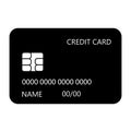 Credit chip card design vector icon Royalty Free Stock Photo