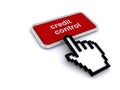 Credit control button on white