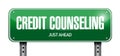 credit counseling sign illustration design Royalty Free Stock Photo