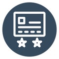 Credit, credit card bold vector icon which can easily edit