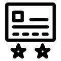 Credit, credit card bold vector icon which can easily edit