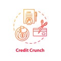 Credit crunch concept icon Royalty Free Stock Photo