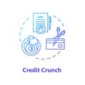 Credit crunch concept icon Royalty Free Stock Photo