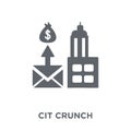 Credit crunch icon from Credit crunch collection. Royalty Free Stock Photo