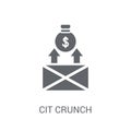 Credit crunch icon. Trendy Credit crunch logo concept on white b Royalty Free Stock Photo