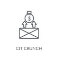 Credit crunch linear icon. Modern outline Credit crunch logo con Royalty Free Stock Photo