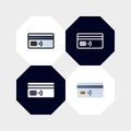 Credit, Debit Card Icon Logo Vector Illustration