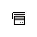 Credit or Debit Card Payment Digital Outline Icon, Logo, and illustration