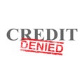 Credit Denied Word Stamp