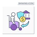 Credit disability insurance color icon