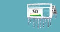 A credit freeze, or freeze on your credit report is represented with icicles and snow on a mock credit report isolated on the back