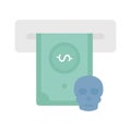 Credit hacker Flat Vector icon which can easily modify or edit