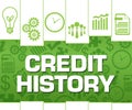 Credit History Green Stripes Lines Symbols