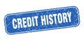 credit history stamp. credit history square grungy isolated sign.