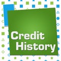 Credit History Green Blue Basic Shapes Square