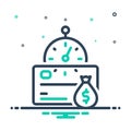 Mix icon for Credit, money bag and finance