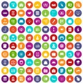 100 credit icons set color