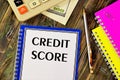 Credit score-text label in the business Finance planning folder.