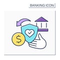 Credit life insurance color icon