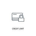 Credit Limit concept line icon. Simple