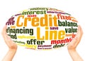 Credit Line word cloud hand sphere concept