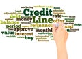 Credit Line word cloud hand writing concept Royalty Free Stock Photo