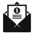 Credit money mail icon, simple style Royalty Free Stock Photo