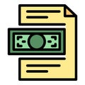 Credit money pack icon vector flat
