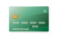 Credit plastic card with emv chip. Contactless payment