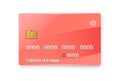 Credit plastic card with emv chip. Contactless payment