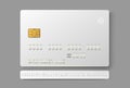 Credit plastic card with emv chip. Contactless payment