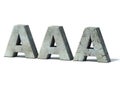 Credit rating downgrade - AAA 3d concept Royalty Free Stock Photo