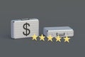 Credit rating. Good investment attractiveness concept. Bank review. Popularity of the currency