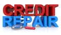 Credit repair on white
