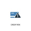 Credit risk concept 2 colored icon