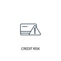 Credit risk concept line icon. Simple