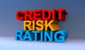 Credit risk rating on blue