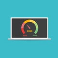 Credit score app gauges. Vector illustration