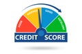 Credit score concept - 3d rendering Royalty Free Stock Photo