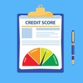 Credit score document Royalty Free Stock Photo