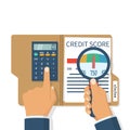 Credit score, gauge Royalty Free Stock Photo