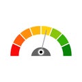 Credit score indicator for bank client story Royalty Free Stock Photo