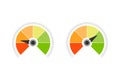 Credit score speedometer icon set Royalty Free Stock Photo