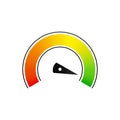 Credit score speedometer set on white background. Vector illustration Royalty Free Stock Photo