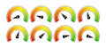 Credit score speedometer set on white background. Vector illustration Royalty Free Stock Photo