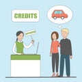 Credit service concept.