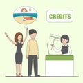 Credit service concept.