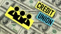 Credit Union is shown using the text Royalty Free Stock Photo