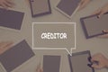 CREDITOR CONCEPT Business Concept.
