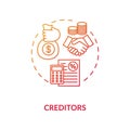 Creditor concept icon